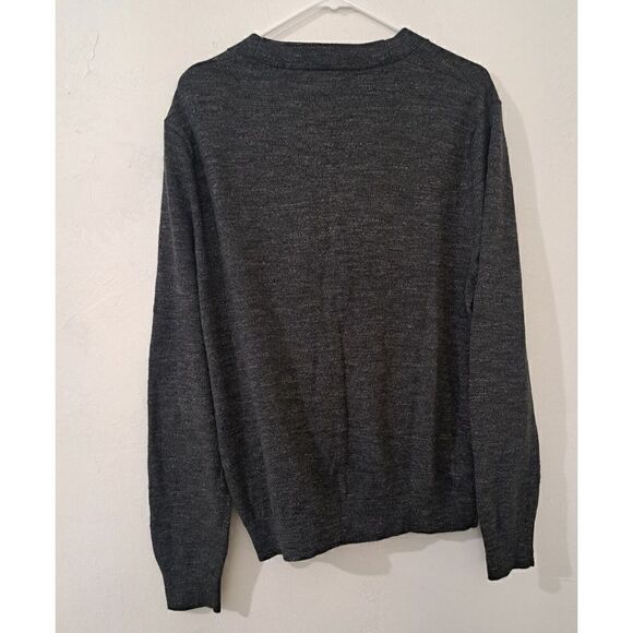 Banana Republic Mens Medium Charcoal Gray EVERYDAY CARDIGAN Sweater 100% Cotton - Picture 6 of 9